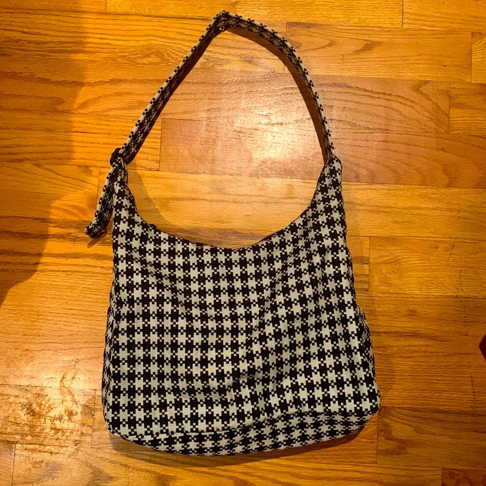 Baggu Nylon Shoulder Bag in “Pixel Gingham”